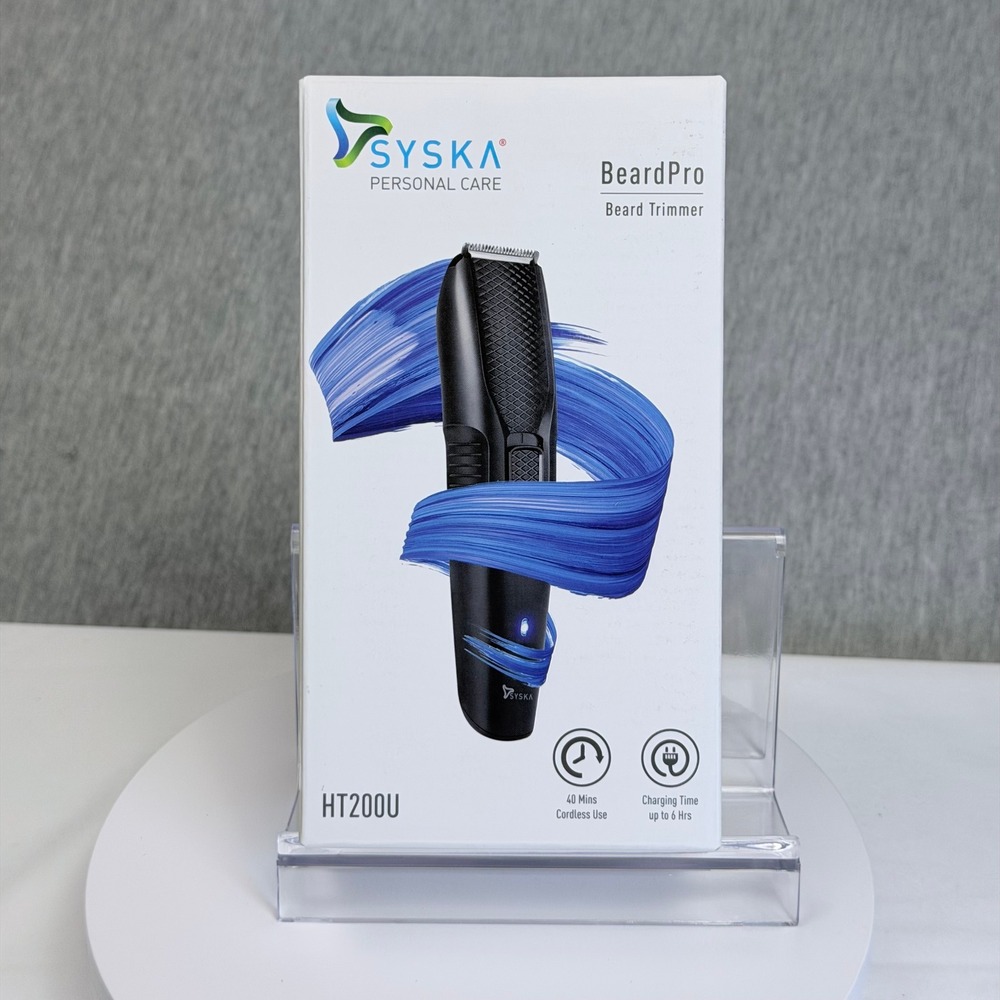 Syska BeardPro HT200U Beard Trimmer Mens Cordless USB Rechargeable Black New